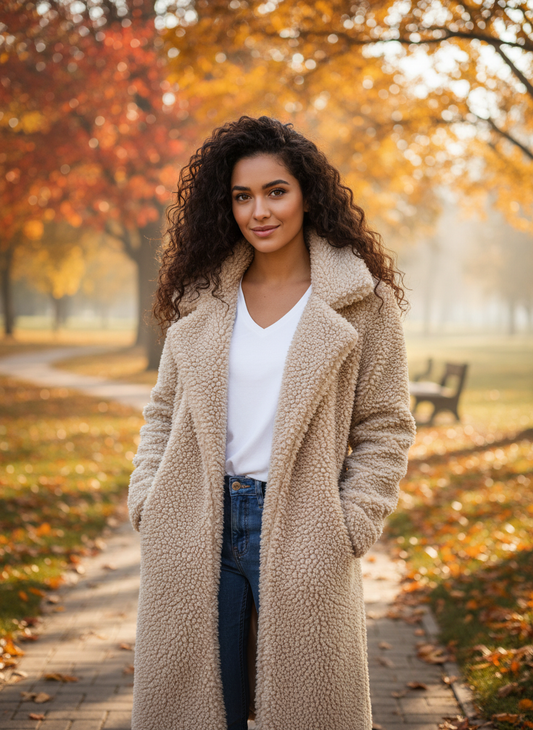 Oversized Teddy Wintermantel für Damen