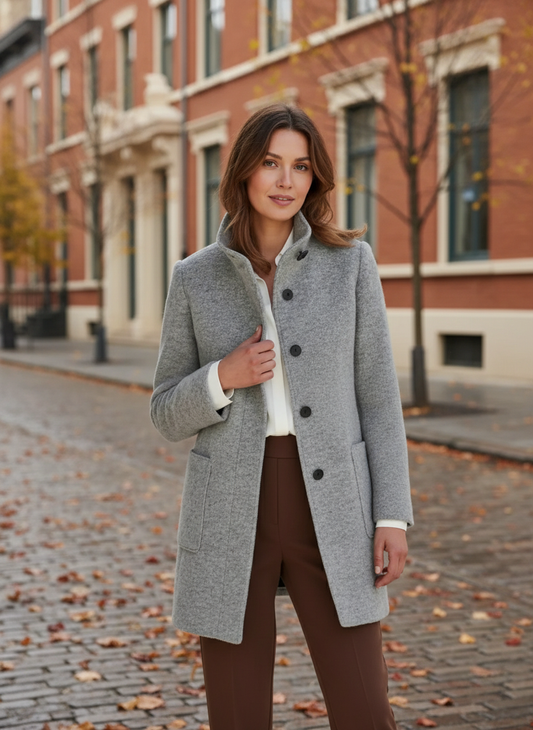 Damen Mid-Length Herbst-Wintermantel