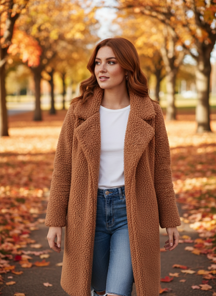 Oversized Teddy Wintermantel für Damen