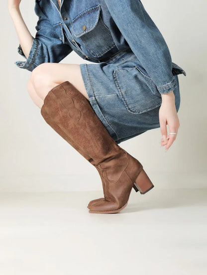 Damen Stiefel im Western-Stil mit Komfort 1
