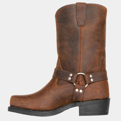 Damen Vintage Western Cowboystiefel mit quadratischer Spitze 5