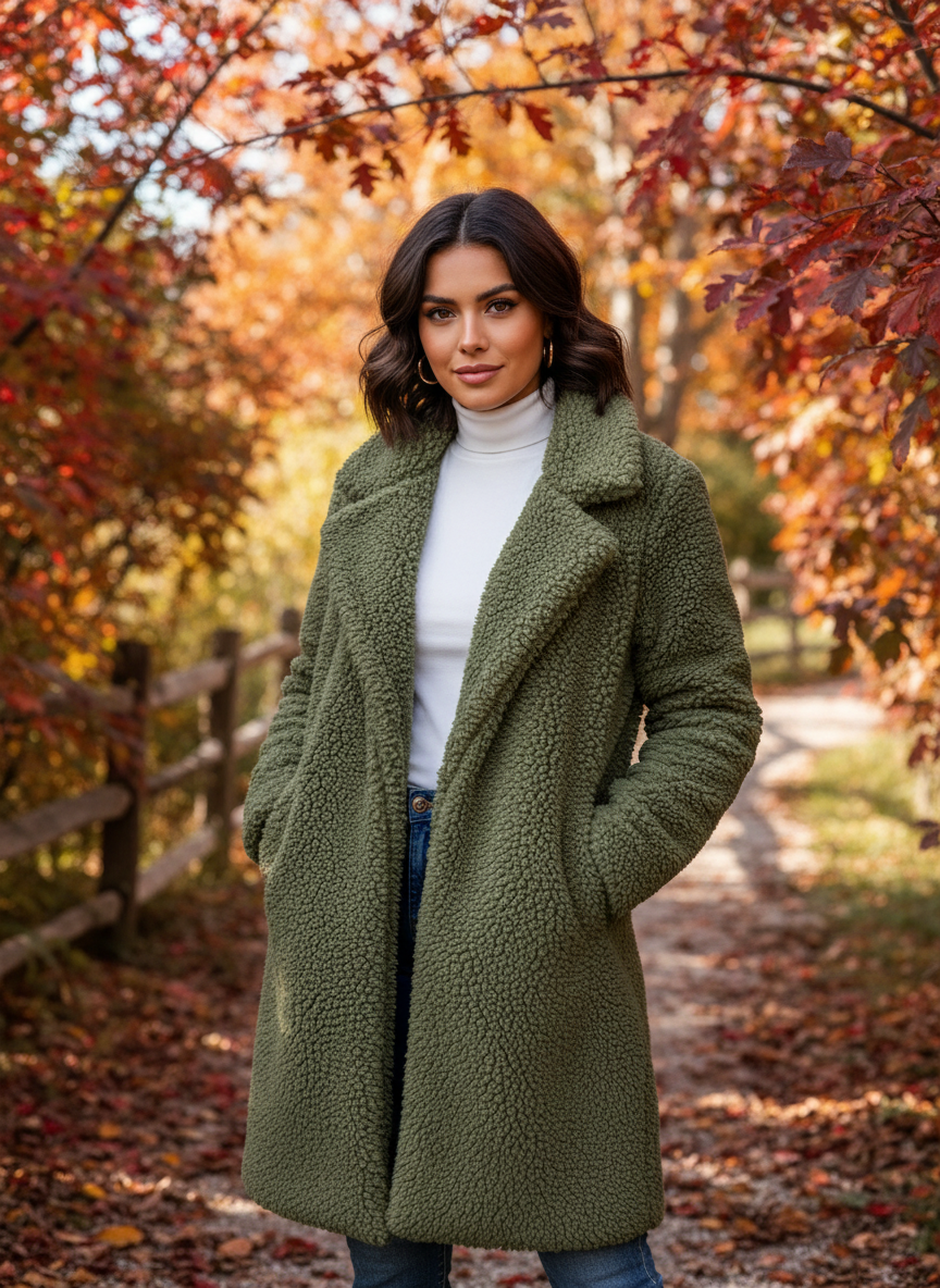 Oversized Teddy Wintermantel für Damen